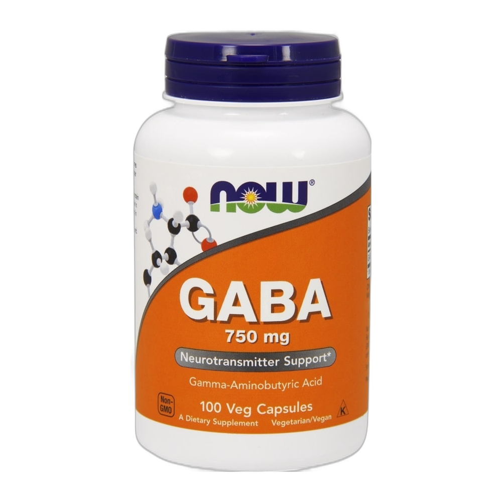 NOW Foods GABA, 750mg - 100 vcaps
