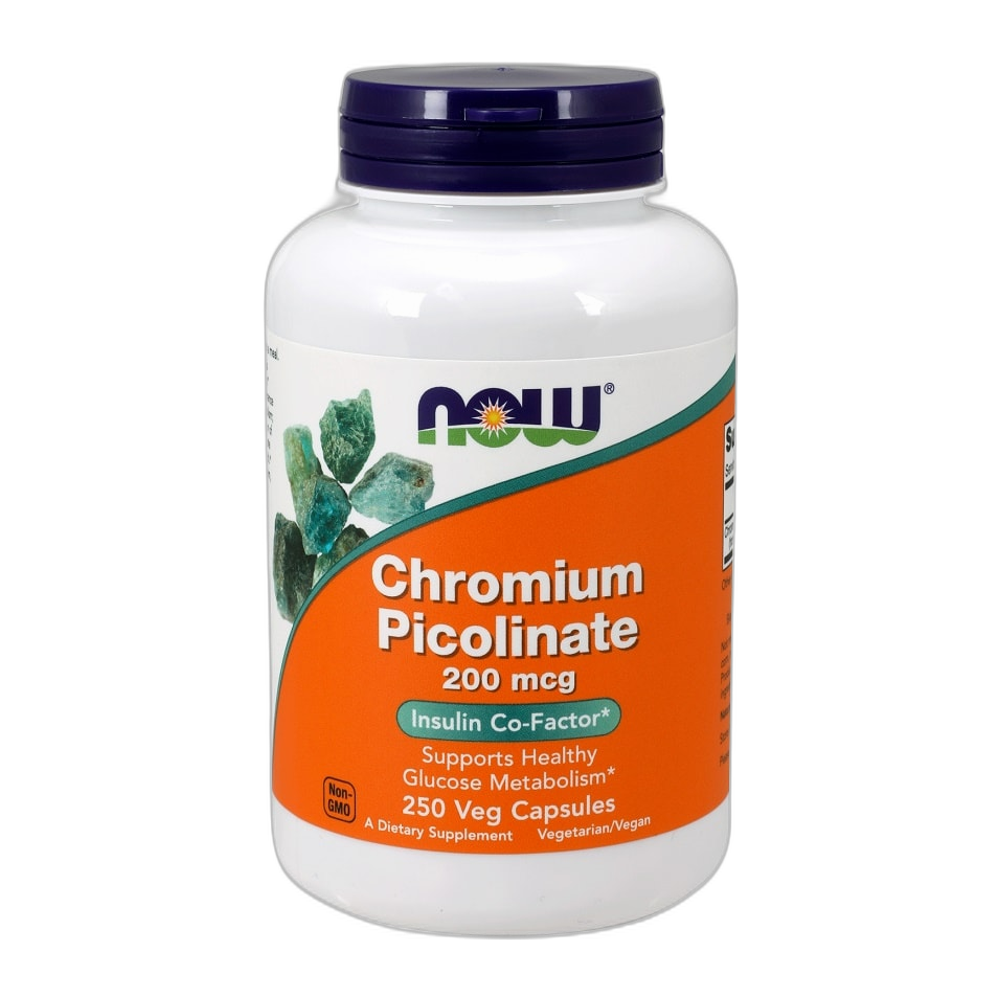NOW Foods Chromium Picolinate, 200mcg - 250 vcaps