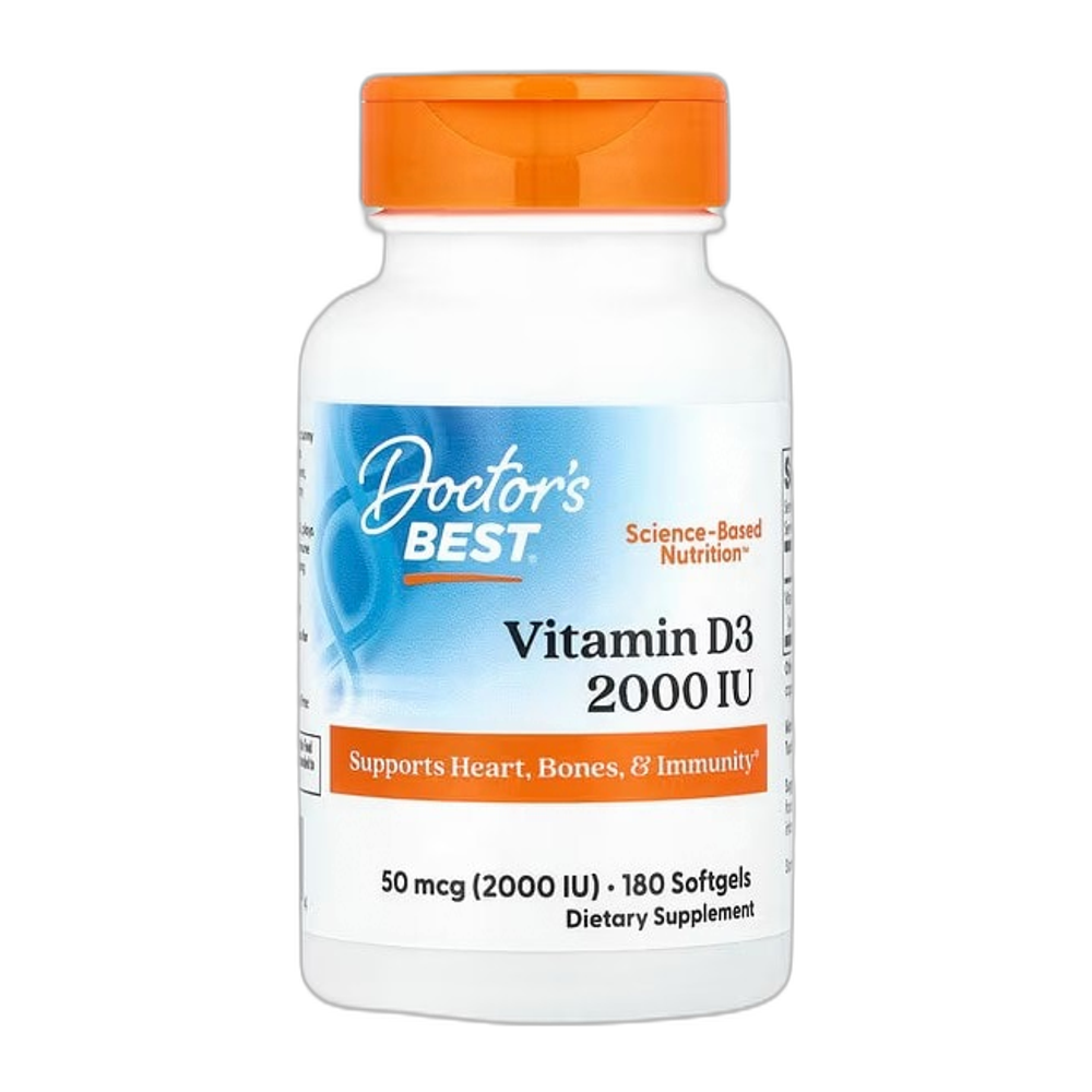 Doctor's Best Vitamin D3, 2000 IU - 180 softgels