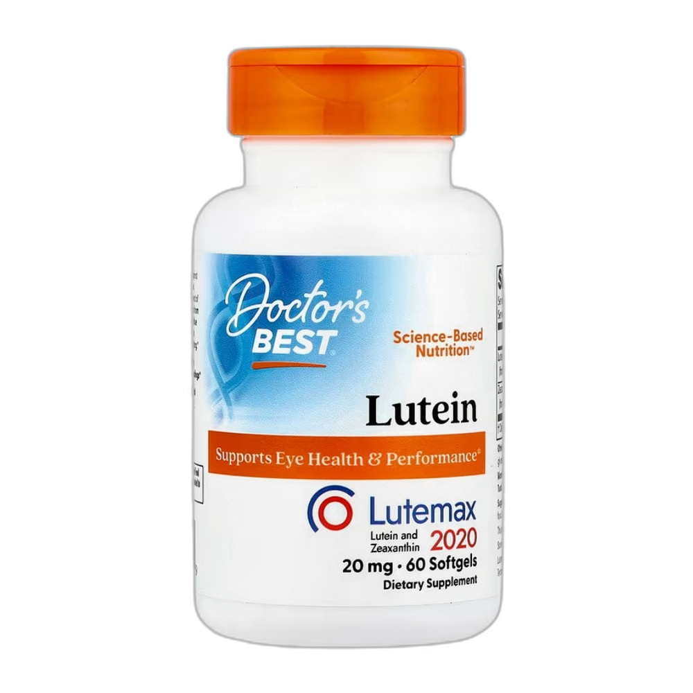Doctor's Best Lutein with Lutemax, 20mg - 60 softgels
