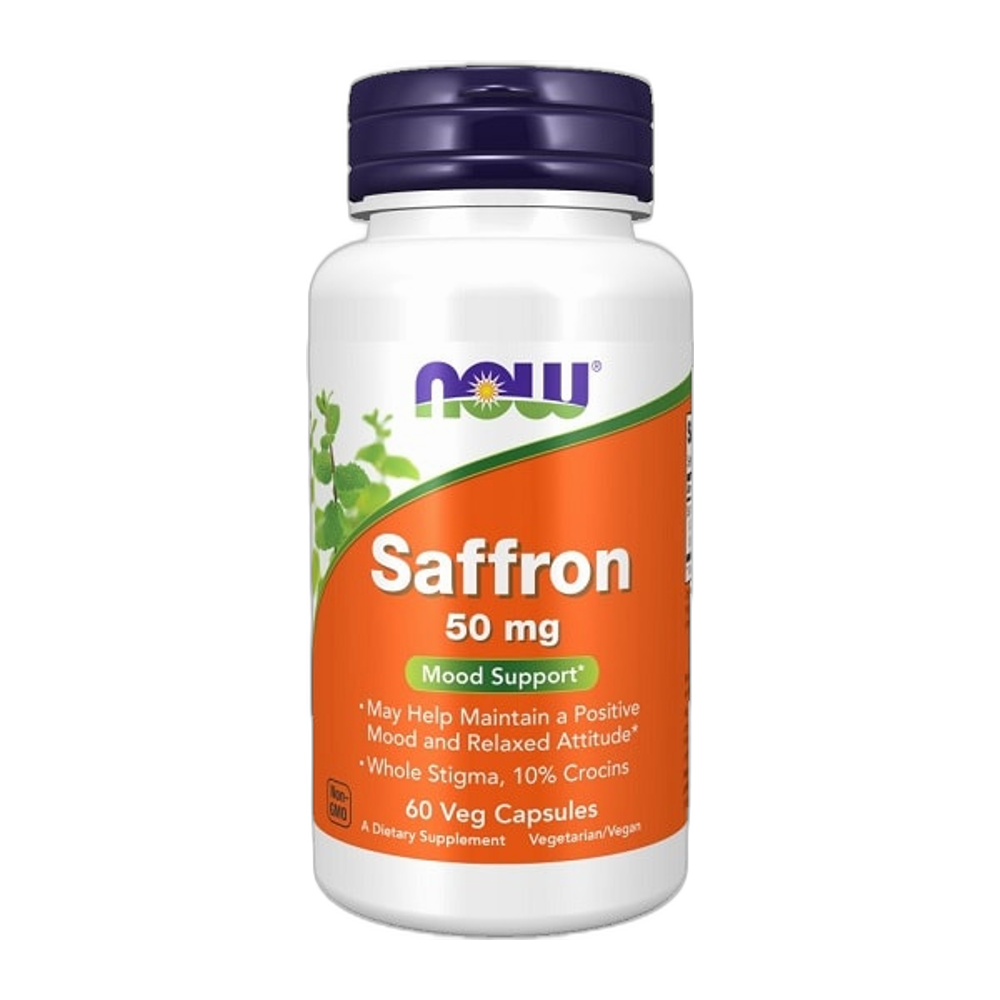 NOW Foods Saffron, 50mg - 60 vcaps