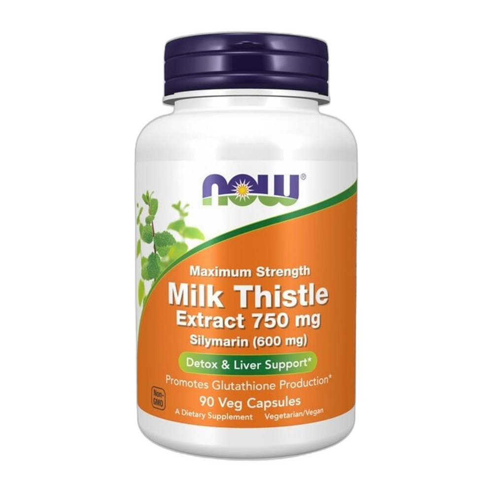 NOW Foods Milk Thistle Extract, 750mg Maximum Strength - 90 vcaps
