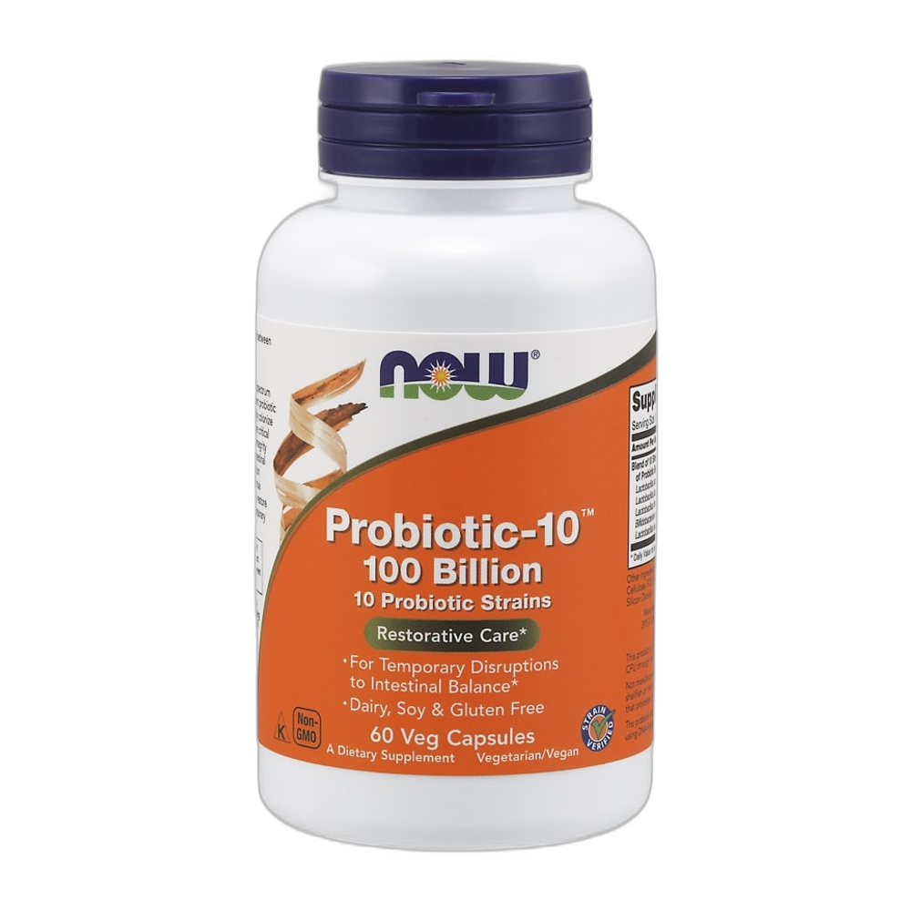 NOW Foods Probiotic-10, 100 Billion - 60 vcaps