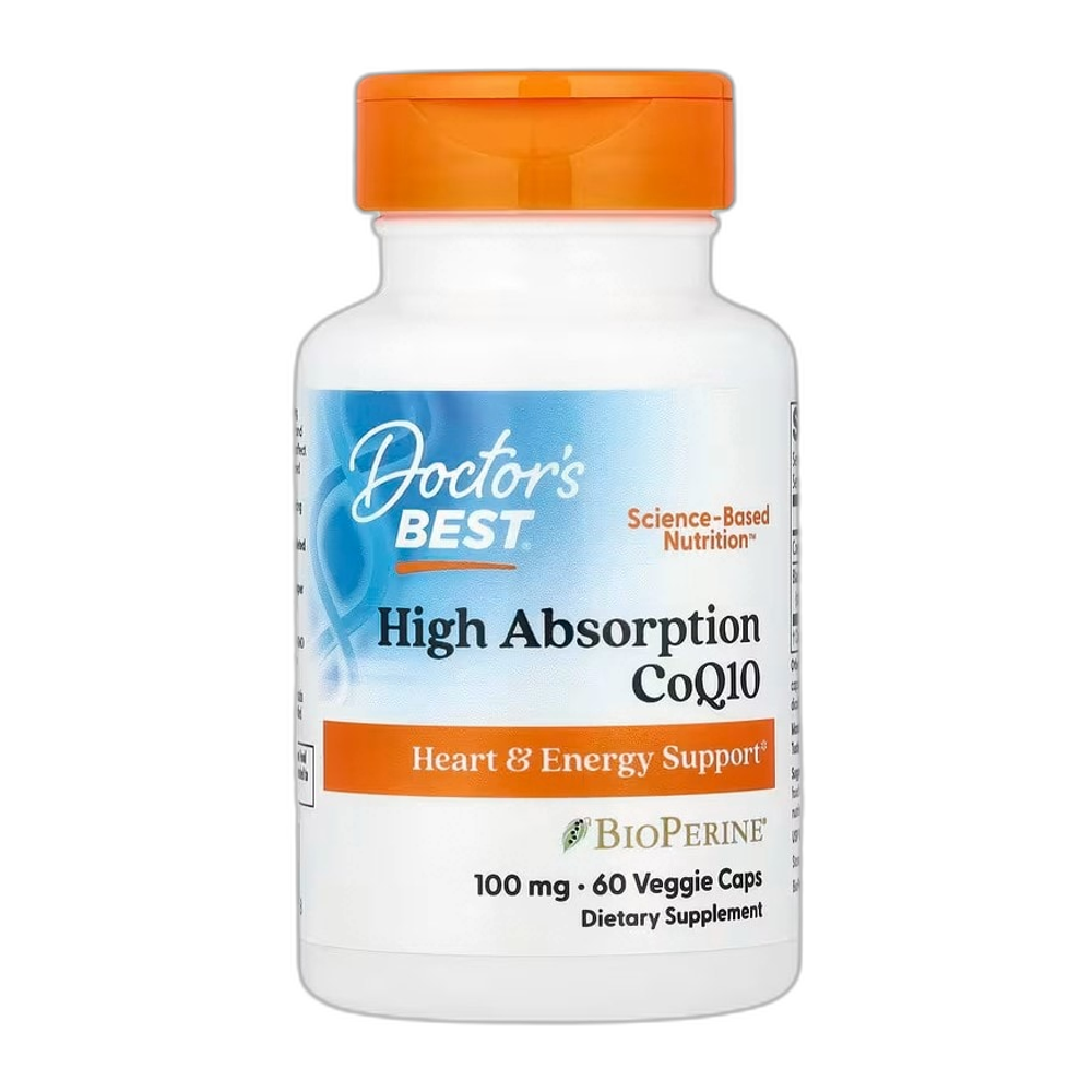 Doctor's Best High Absorption CoQ10 with BioPerine, 100mg - 60 vcaps