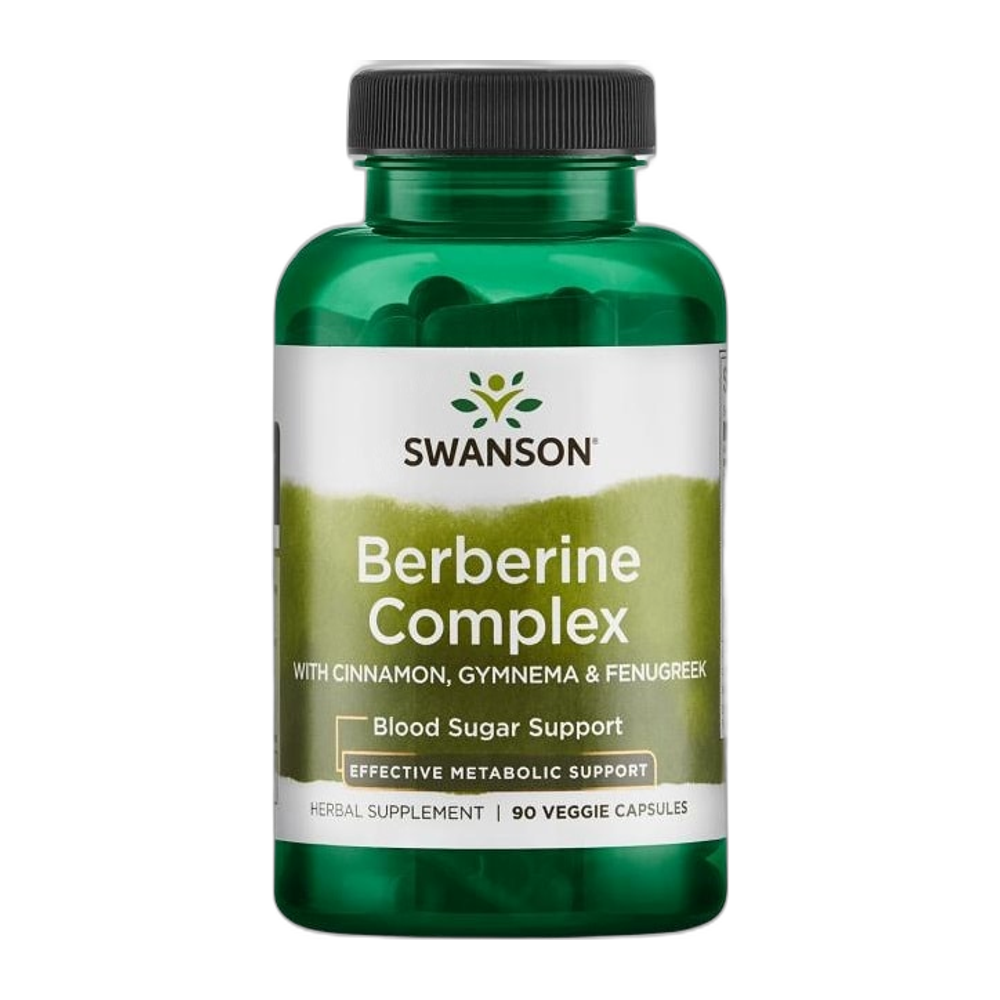 Swanson Berberine Complex with Cinnamon, Gymnema & Fenugreek - 90 vcaps