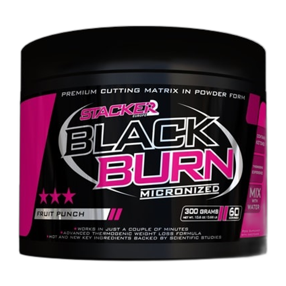 Stacker2 Europe Black Burn Micronized, Fruit Punch - 300g