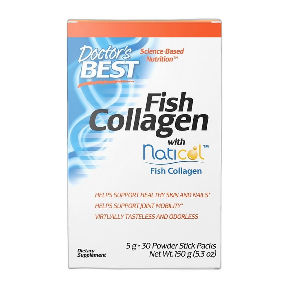 Doctor's Best Fish Collagen with Naticol Fish Collagen - 30 stick packs