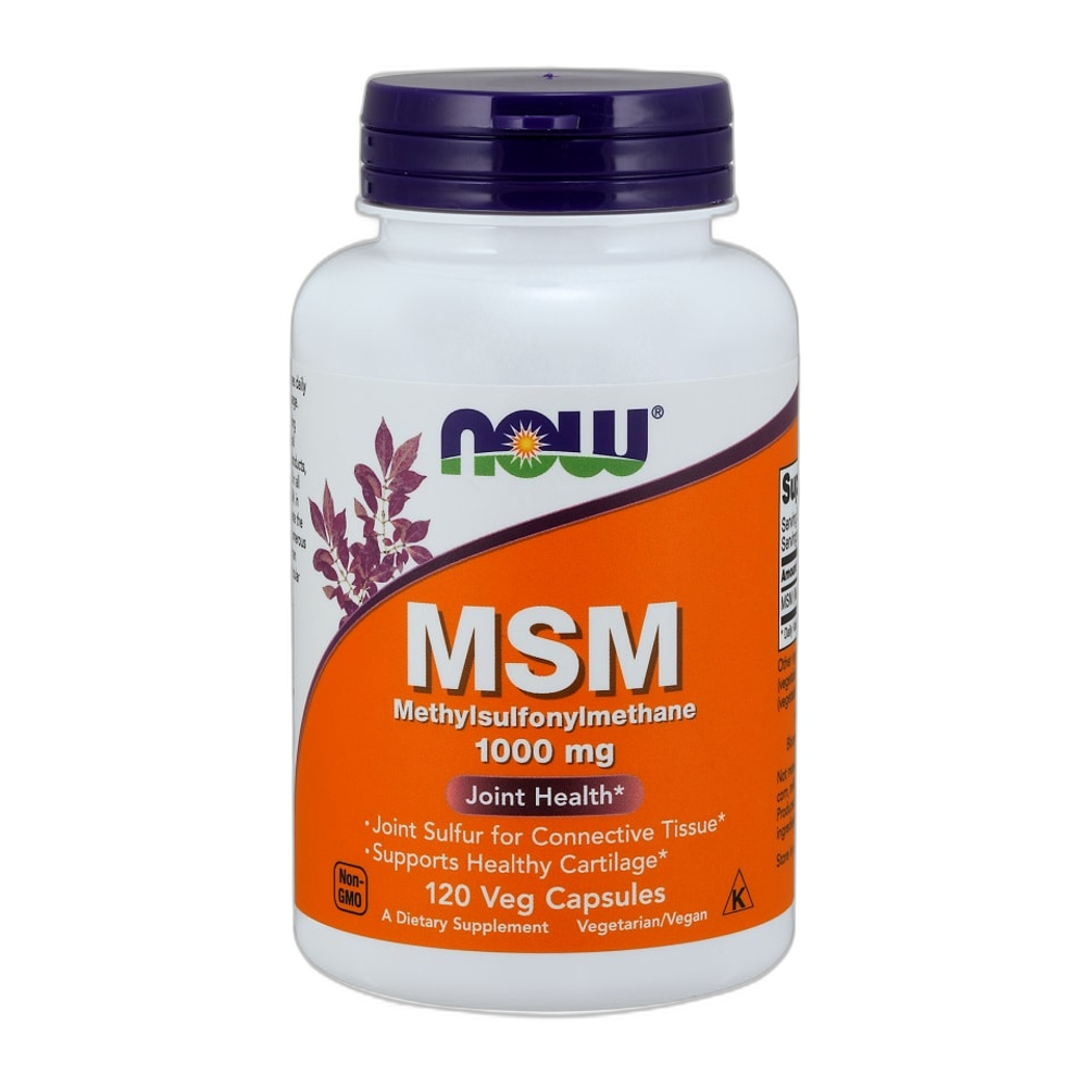 NOW Foods MSM Methylsulphonylmethane, 1000mg - 120 vcaps