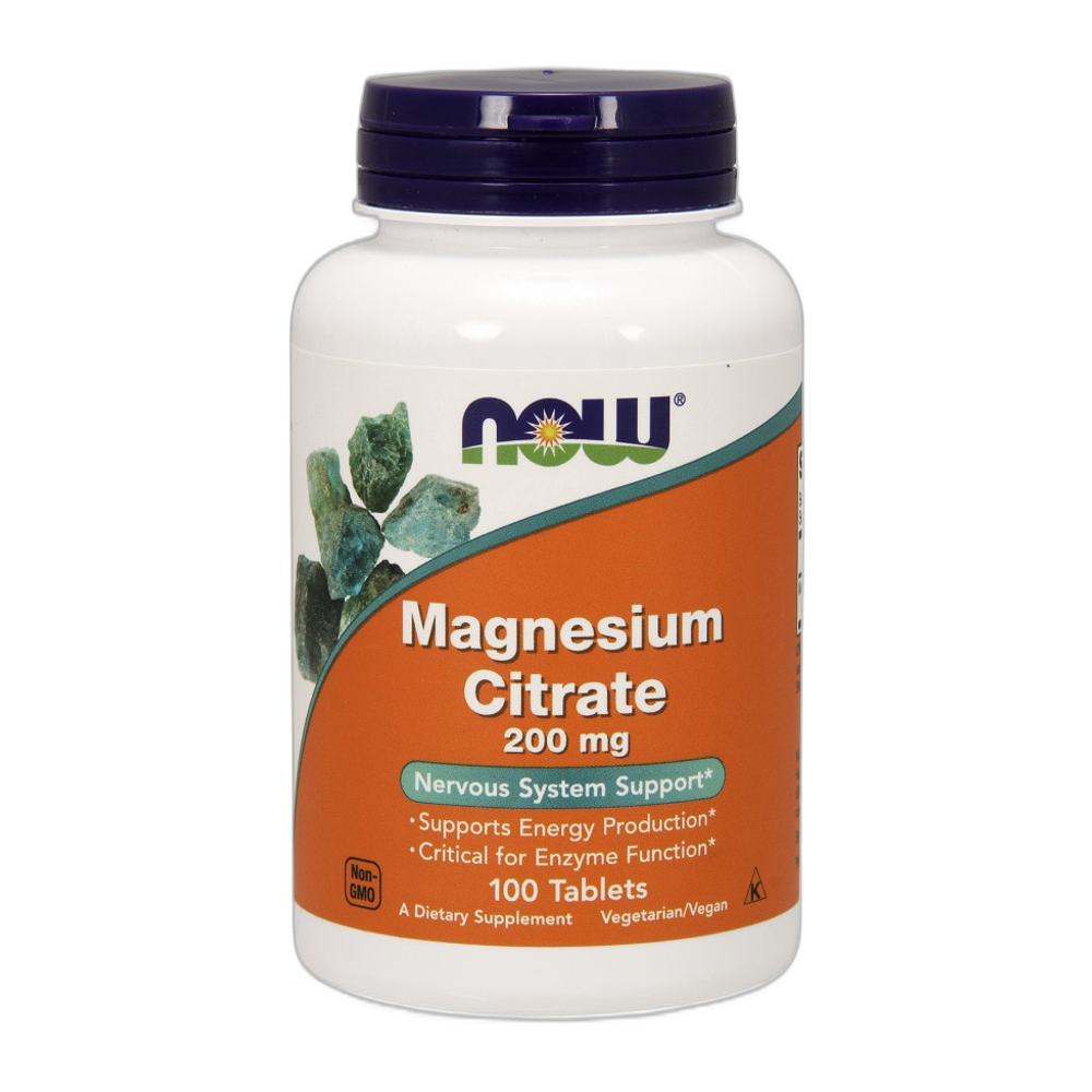 NOW Foods Magnesium Citrate, 200mg - 100 tablets
