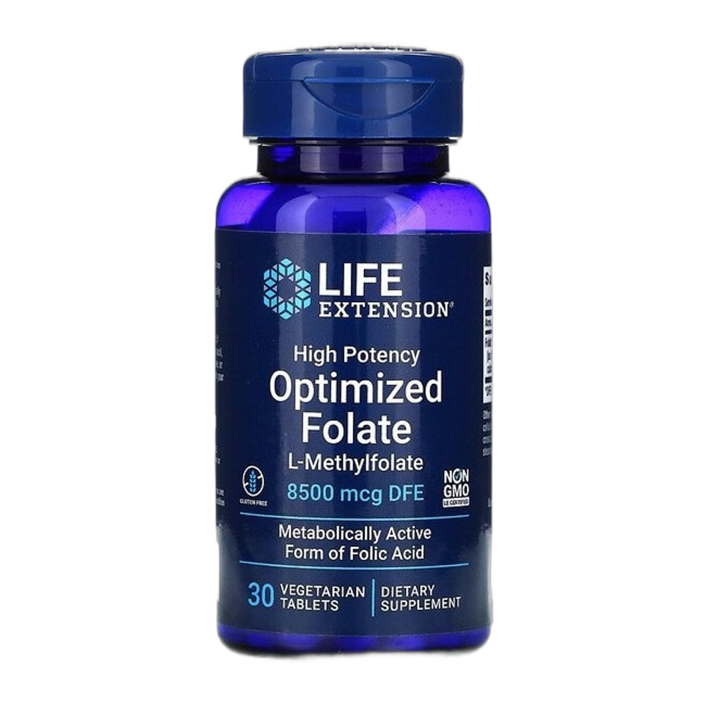 Life Extension High Potency Optimized Folate - 30 vegetarian tabs