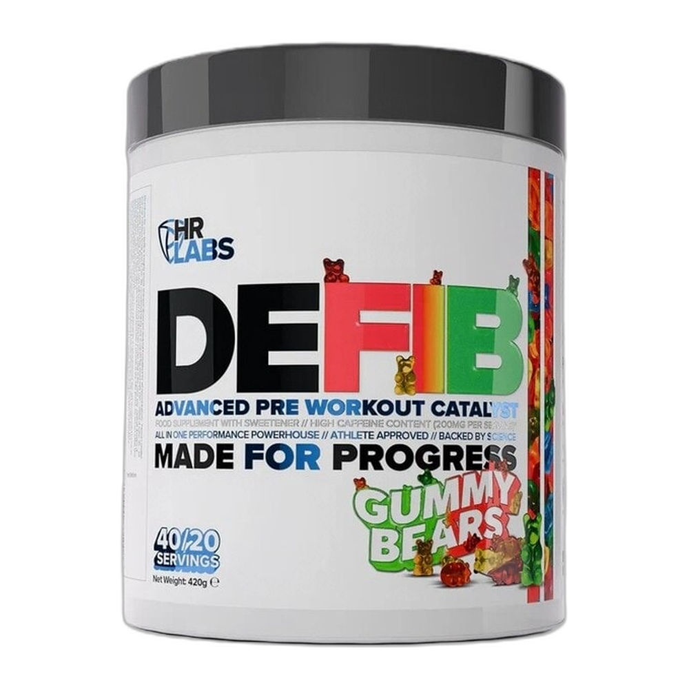 HR Labs Defib Advanced Pre Workout Catalyst, Gummy Bears - 420g