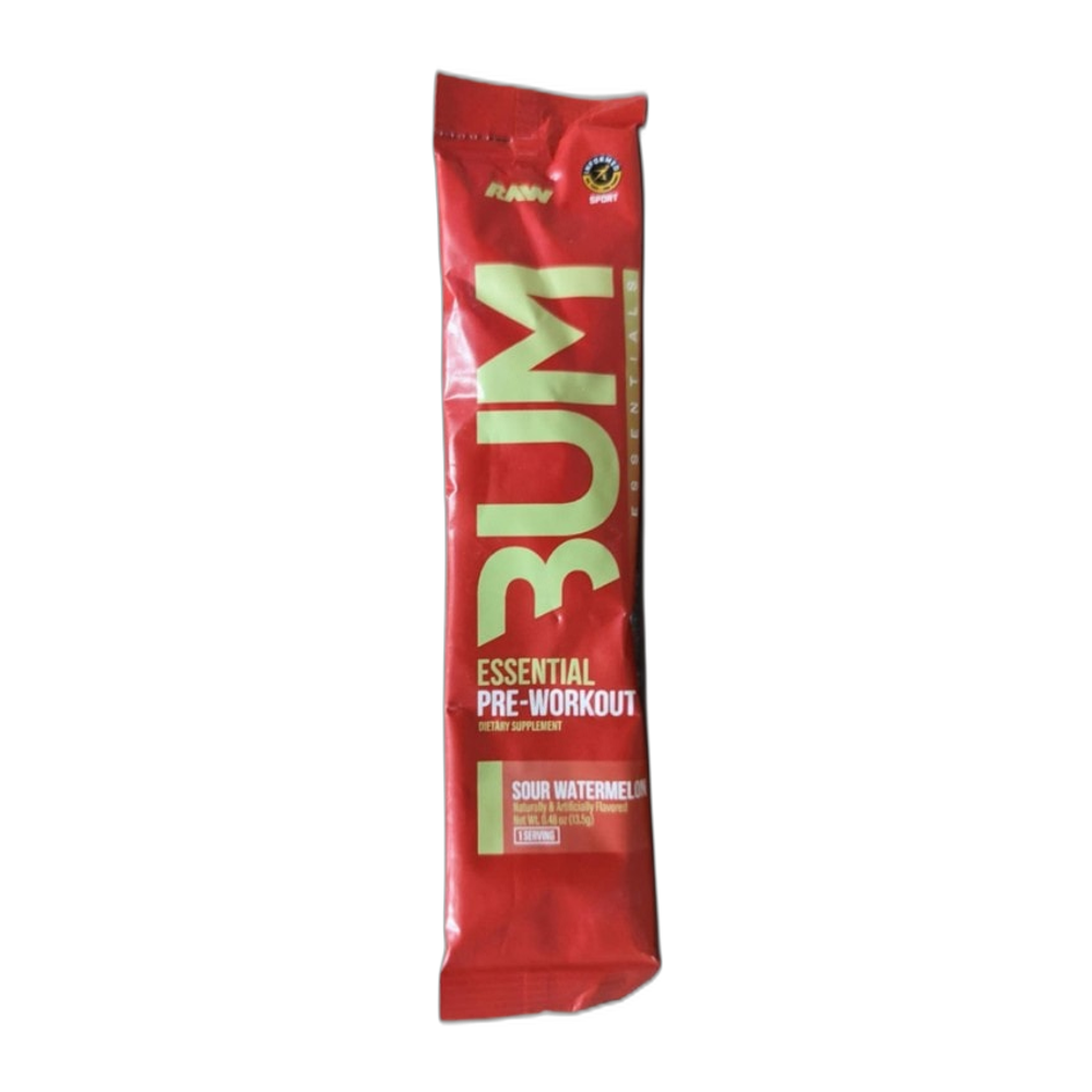 Raw Nutrition CBUM Essential Pre-Workout, Sour Watermelon - 13.5g (1 serving)