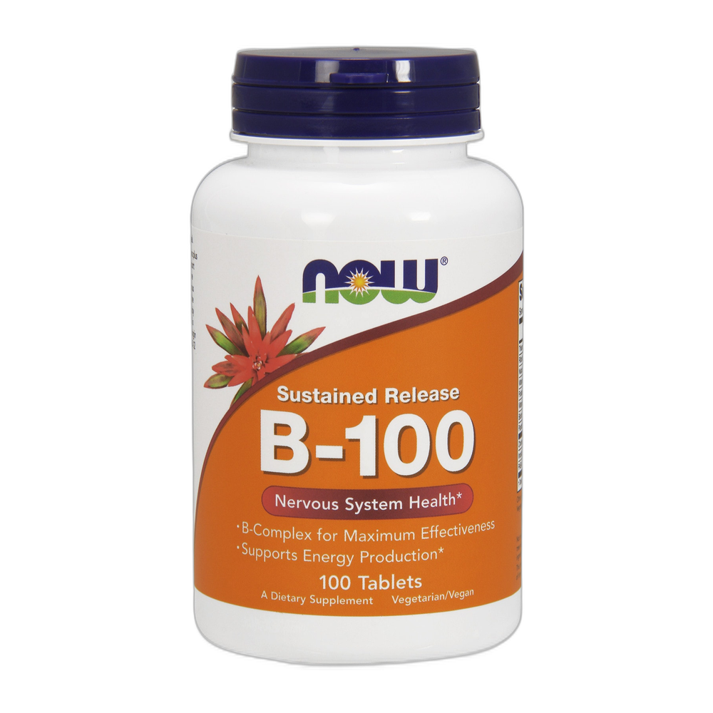NOW Foods Vitamin B-100 Sustained Release - 100 tabs