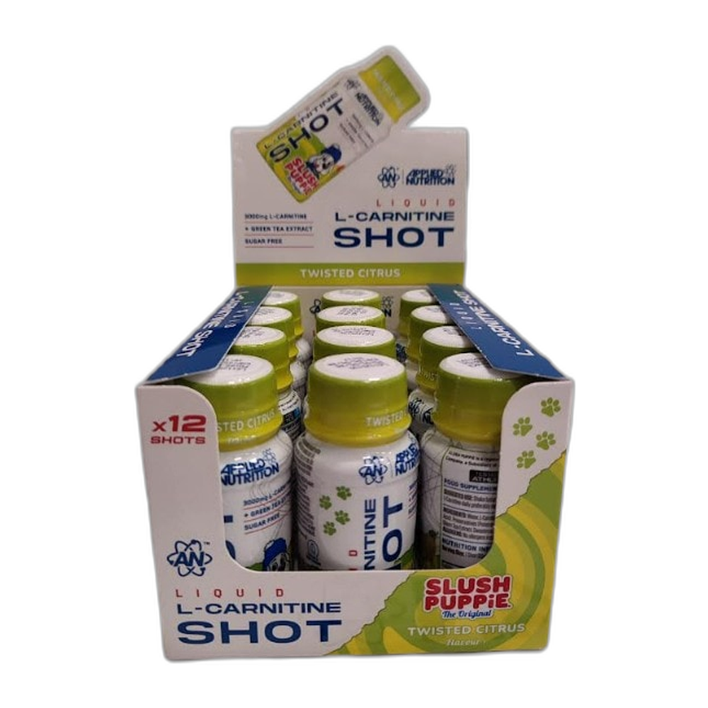 Applied Nutrition Liquid L-Carnitine Shot, Slush Puppie Twisted Citrus - 12 x 60 ml.