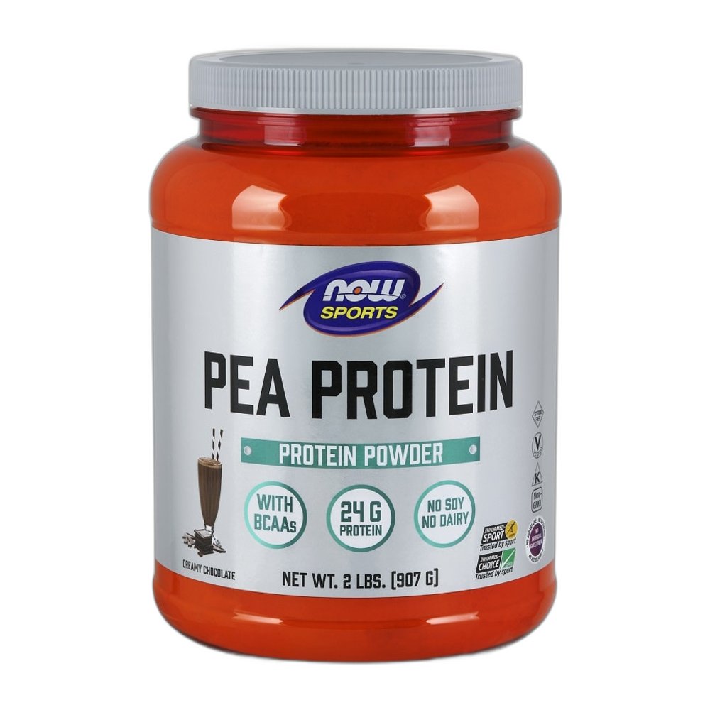 NOW Foods Pea Protein, Dutch Chocolate - 907g
