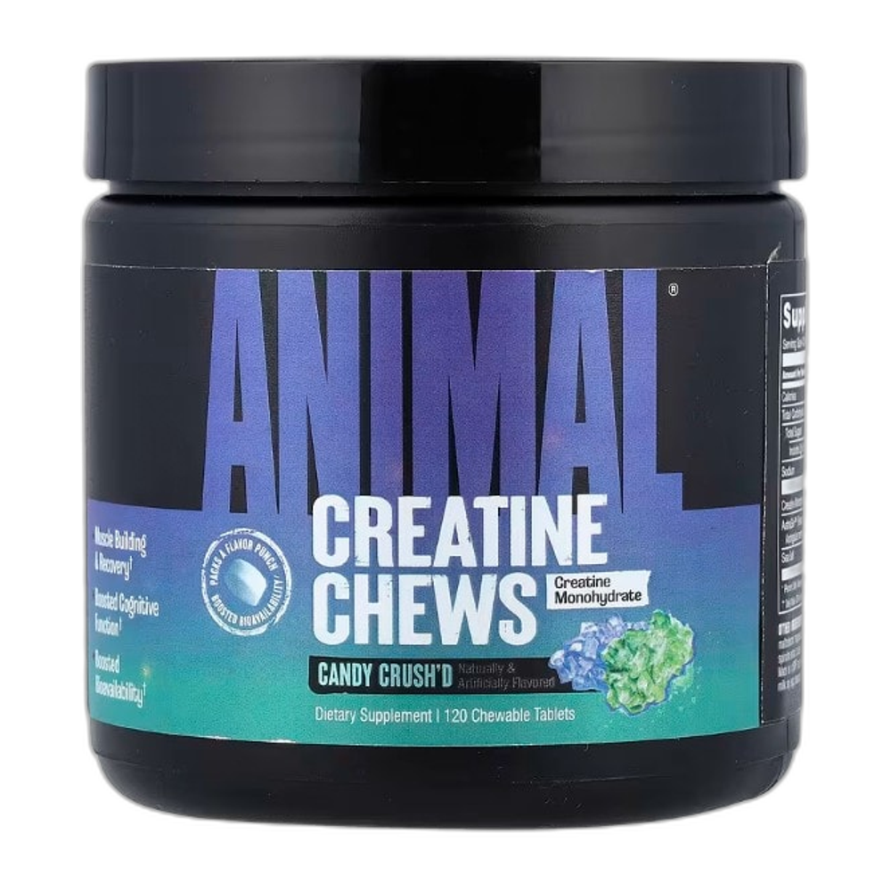 Animal Creatine Chews, Candy Crush'd - 120 chewable tablets