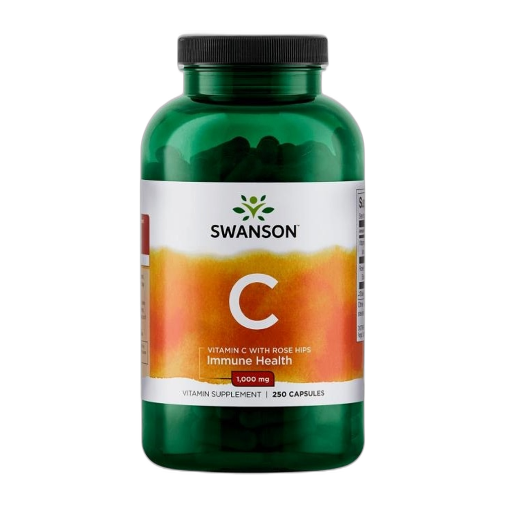 Swanson Vitamin C with Rose Hips Extract, 1000mg - 250 caps