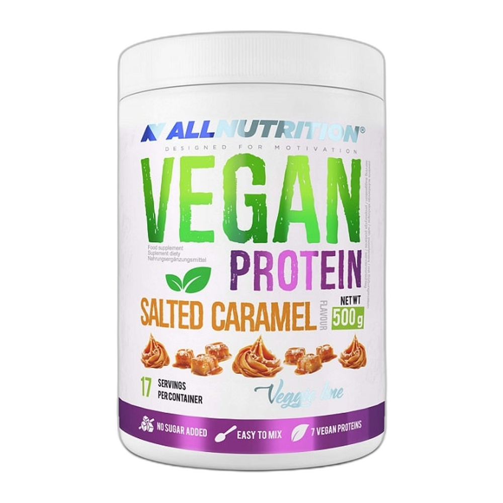 Allnutrition Vegan Protein, Salted Caramel - 500g