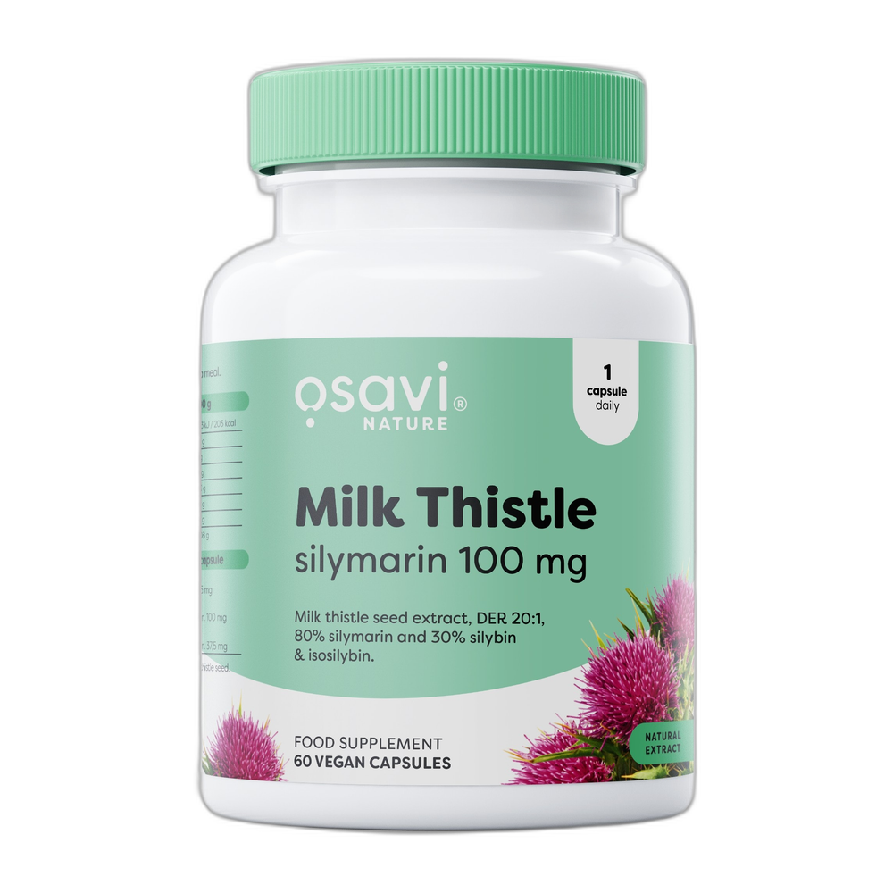 Osavi Milk Thistle, Silymarin 100mg - 60 vegan caps