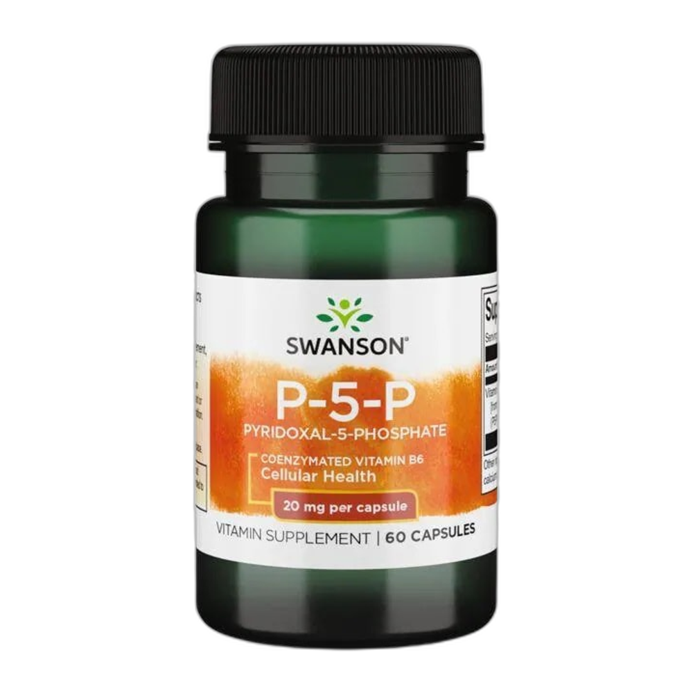 Swanson P-5-P (Pyridoxal-5-Phosphate) Coenzymated Vitamin B6, 20mg - 60 caps