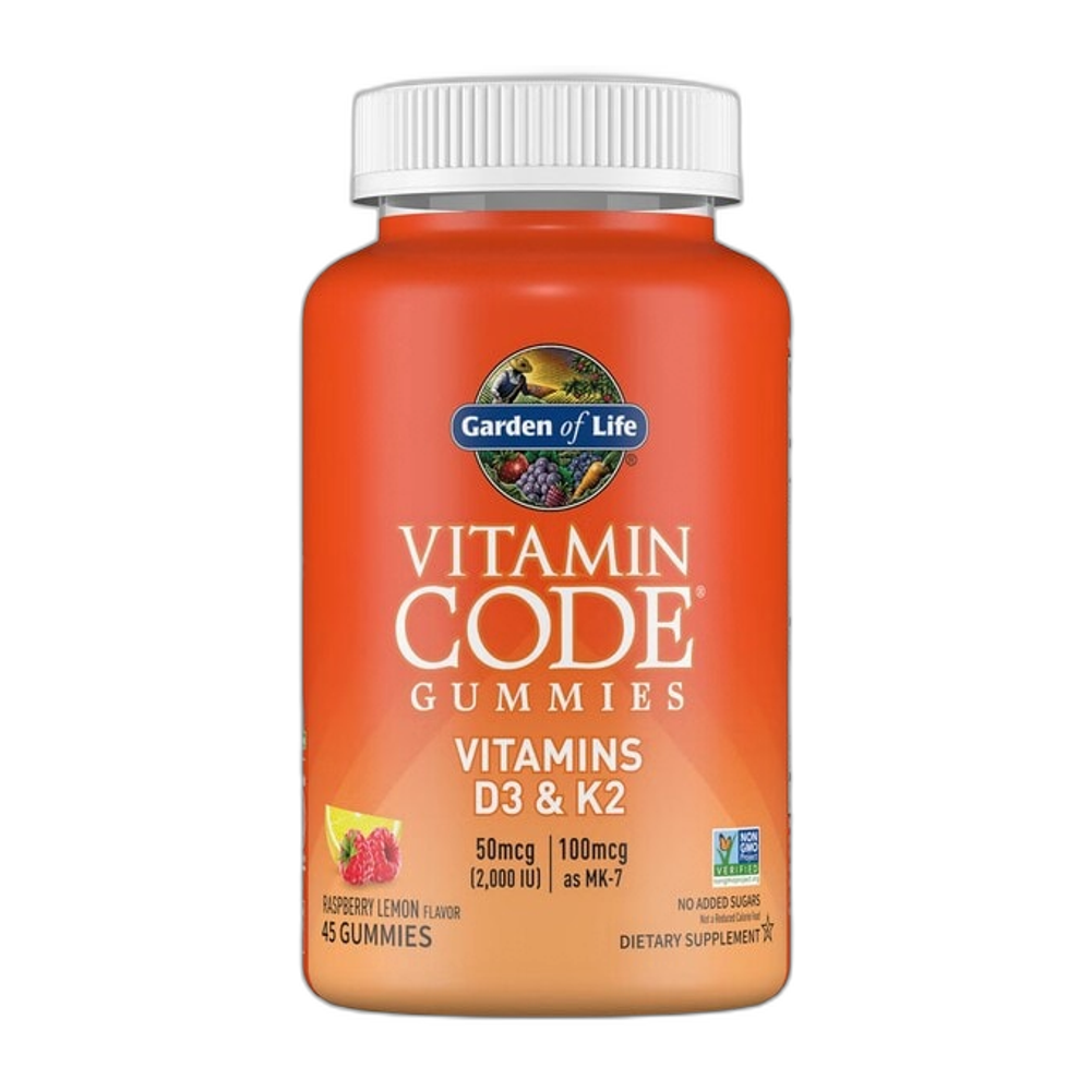 Garden of Life Vitamin Code Gummies Vitamins D3 & K2, Raspberry Lemon - 45 gummies