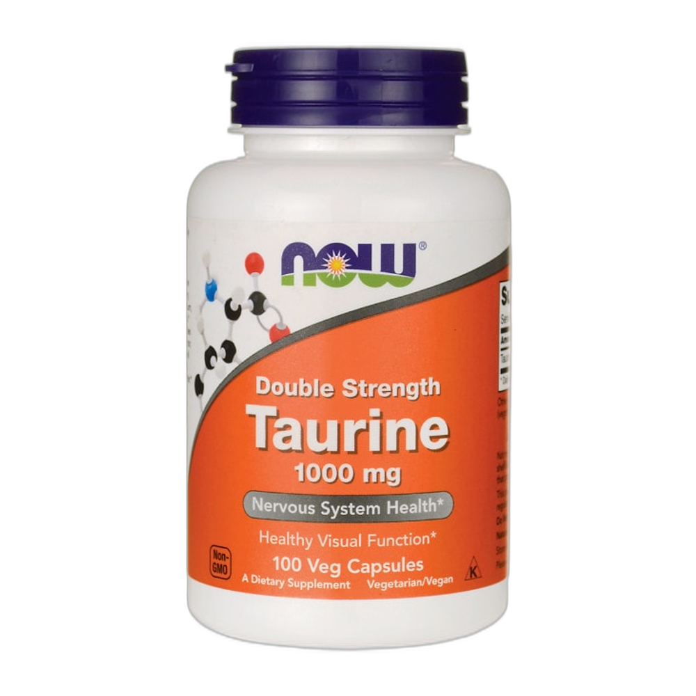 NOW Foods Taurine, 1000mg Double Strength - 100 vcaps