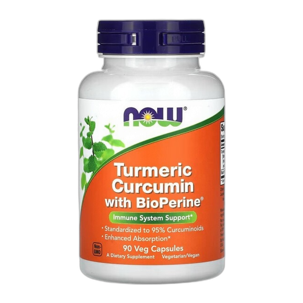NOW Foods Turmeric Curcumin with BioPerine - 90 vcaps
