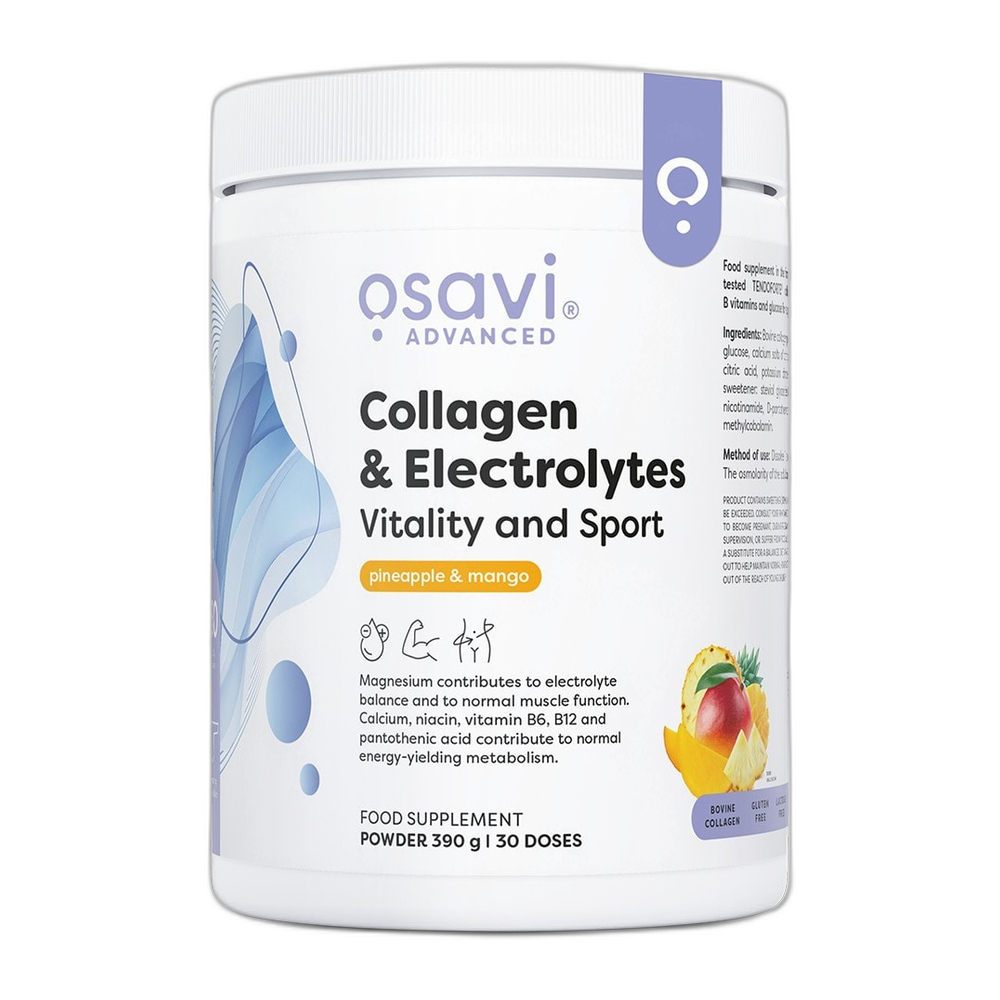 Osavi Collagen Electrolytes Vitality and Sport, Pineapple & Mango - 390g