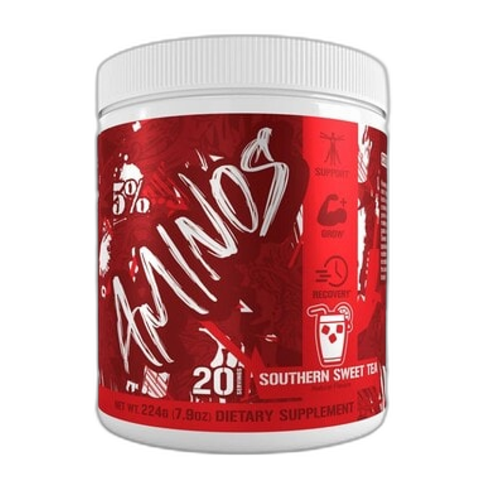 5% Nutrition Aminos - Code Red, Southern Sweet Tea - 224g
