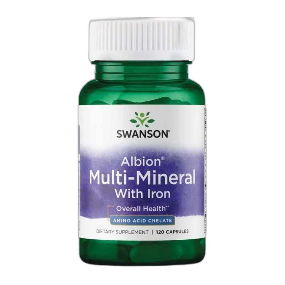 Swanson Albion Multi-Mineral with Iron - 120 caps