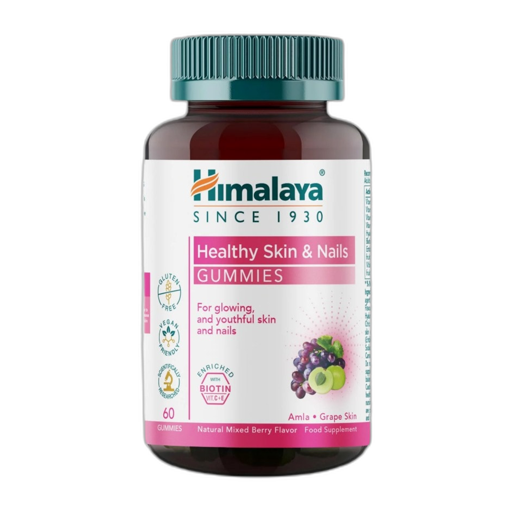 Himalaya Healthy Skin & Nails Gummies, Natural Mixed Berry - 60 gummies