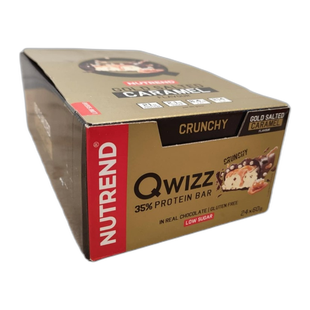 Nutrend Qwizz 35% Protein Bar, Gold Salted Caramel - 24 x 60g