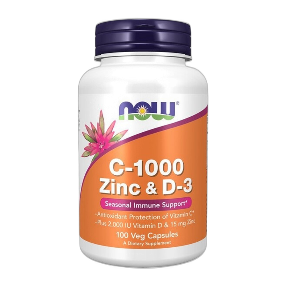 NOW Foods C-1000 Zinc & D-3 - 100 vcaps
