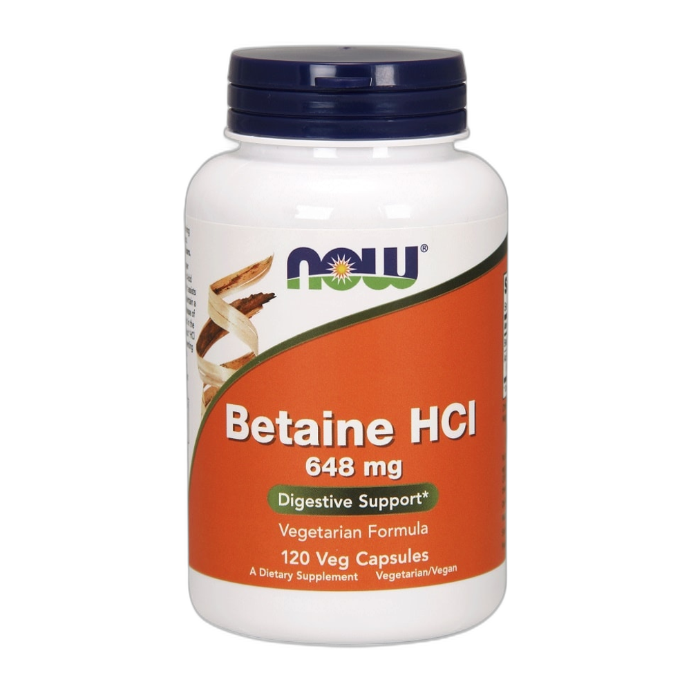 NOW Foods Betaine HCl, 648mg - 120 vcaps