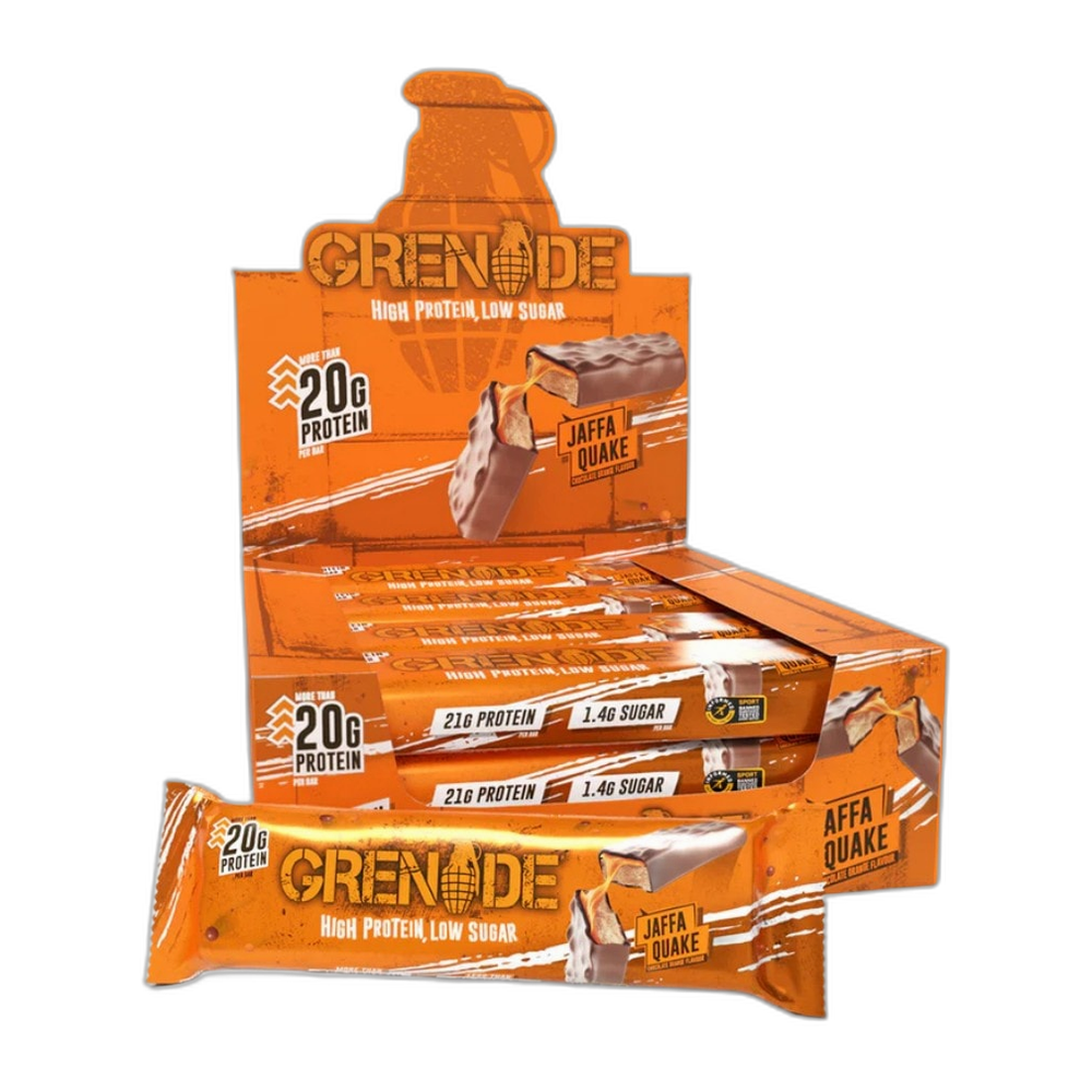 Grenade Protein Bars, Jaffa Quake - 12 x 60g