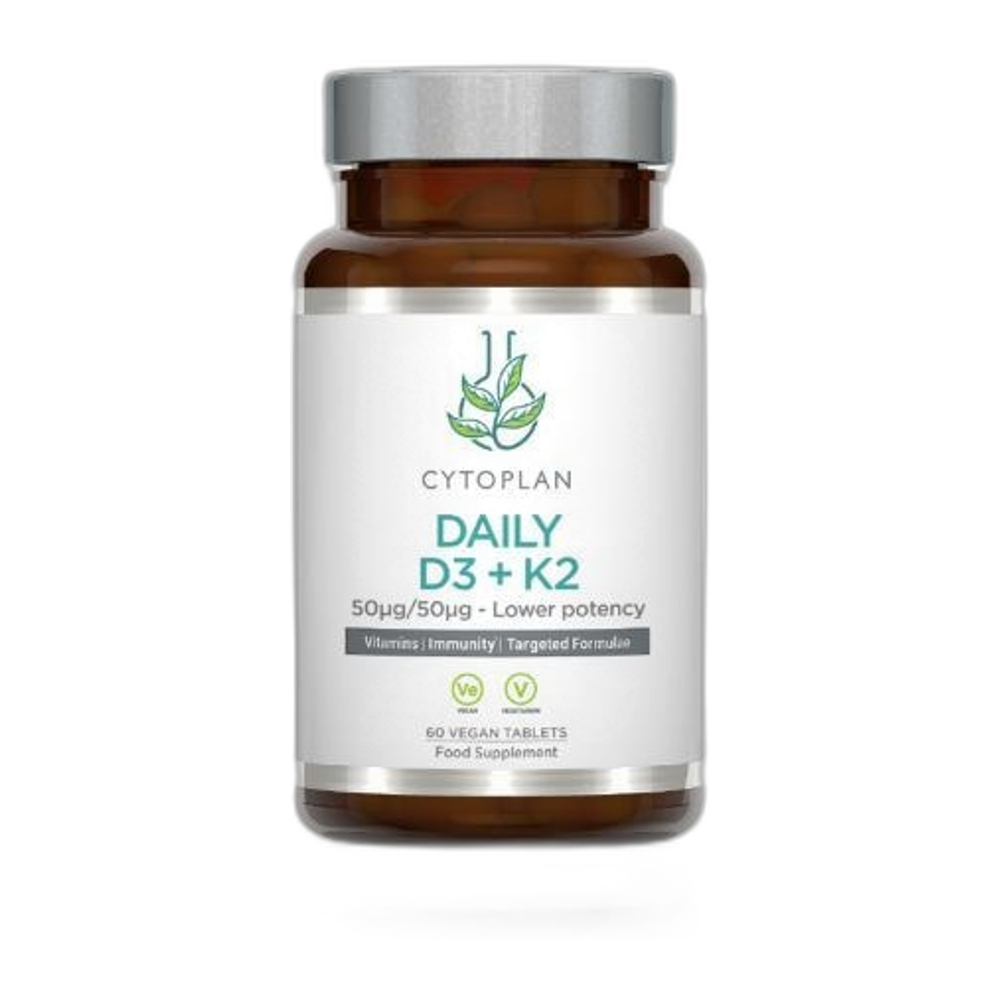 Cytoplan Daily D3 + K2 - 60 vegan tabs