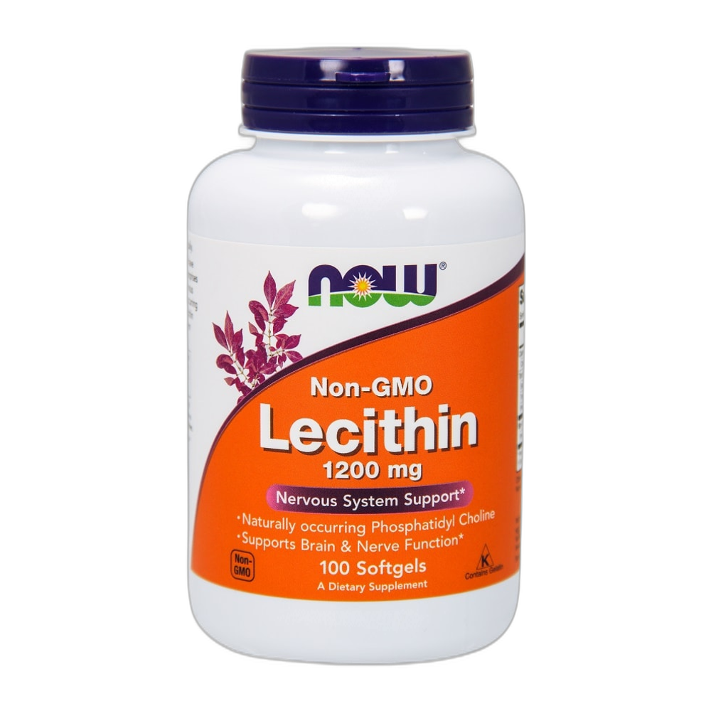 NOW Foods Lecithin, 1200mg Non-GMO - 100 softgels