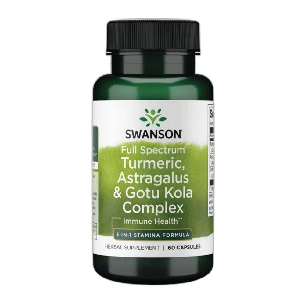 Swanson Full Spectrum Turmeric, Astragalus & Gotu Kola Complex - 60 caps