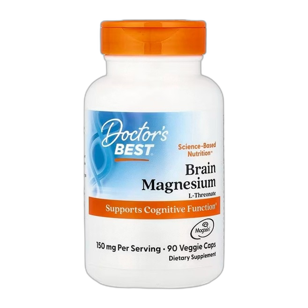 Doctor's Best Brain Magnesium with Magtein, 150mg - 90 vcaps