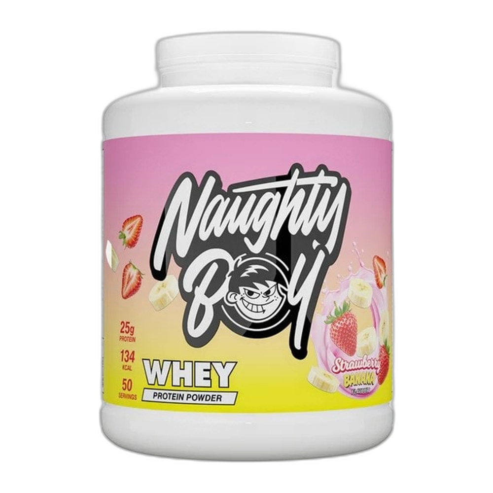 Naughty Boy Whey Protein - Limited Edition, Strawberry Banana - 1750g