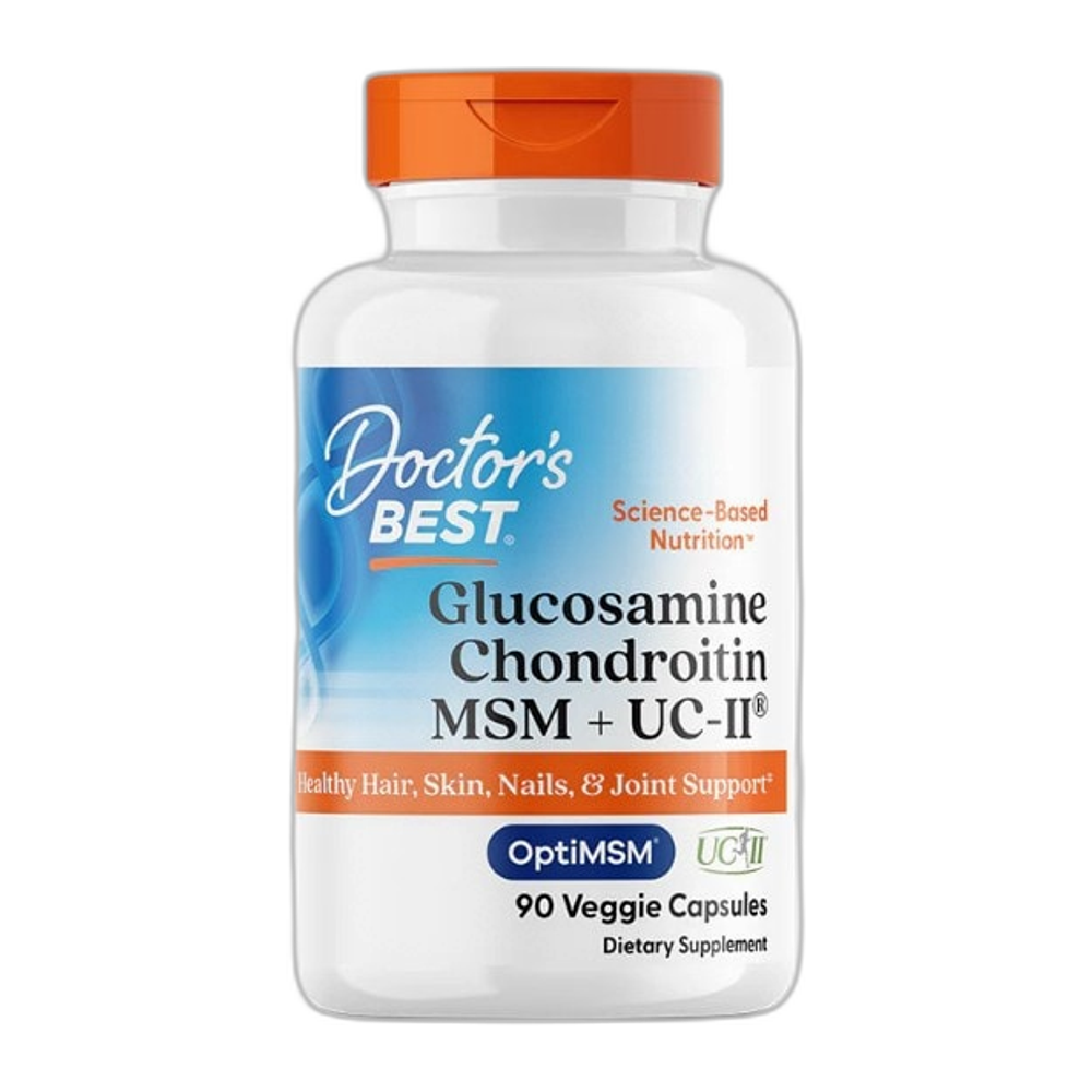 Doctor's Best Glucosamine Chondroitin MSM + UC-II - 90 vcaps