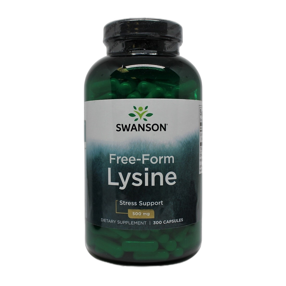 Swanson Lysine, 500mg Free-Form - 300 caps