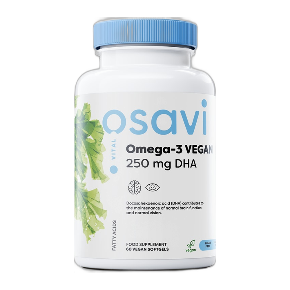 Osavi Omega-3 Vegan, 250mg DHA - 60 vegan softgels