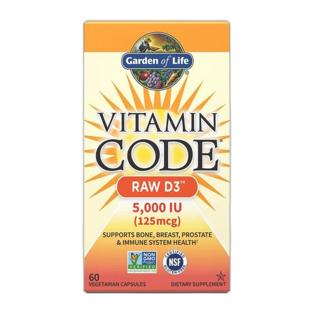 Garden of Life Vitamin Code Raw D3, 5000 IU - 60 vcaps