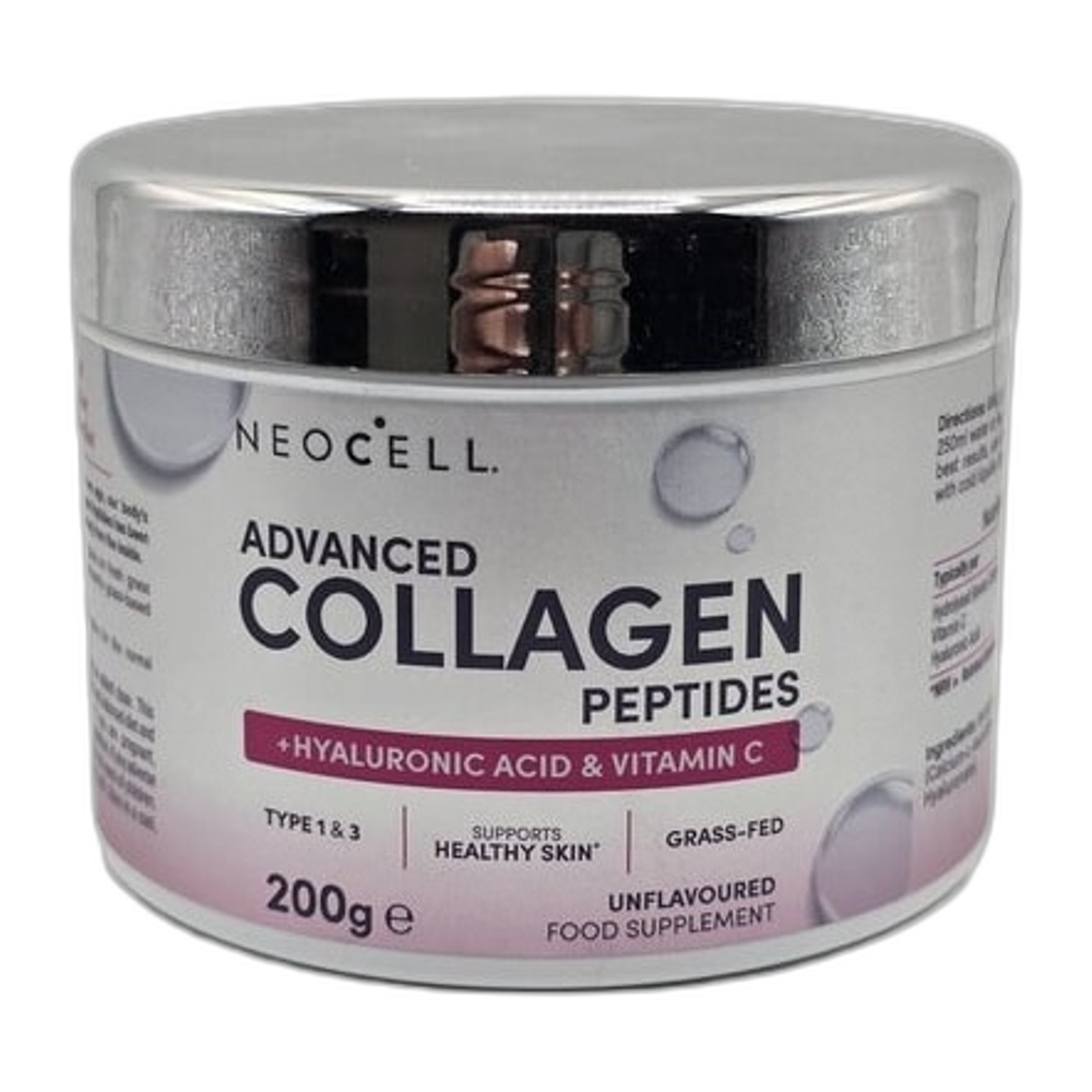 NeoCell Advanced Collagen Peptides with Vitamin C & Hyaluronic Acid, Unflavoured - 200g