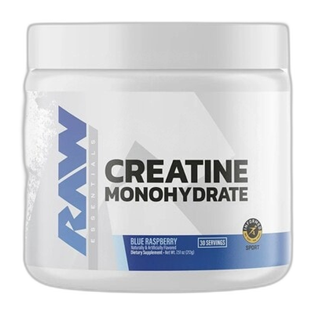 Raw Nutrition Creatine Monohydrate, Blue Raspberry - 213g