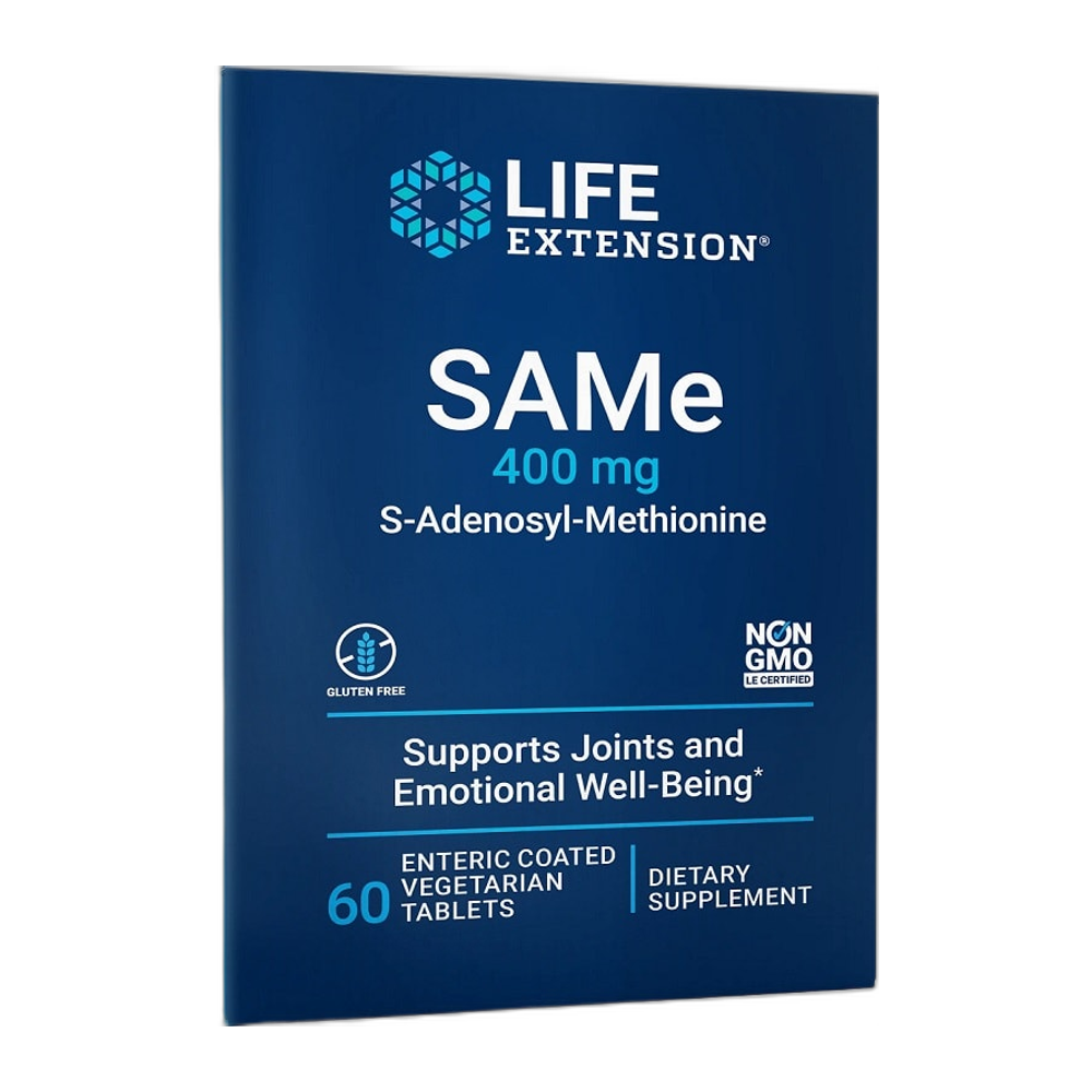 Life Extension SAMe S-Adenosyl-Methionine, 400mg - 60 enteric coated tabs