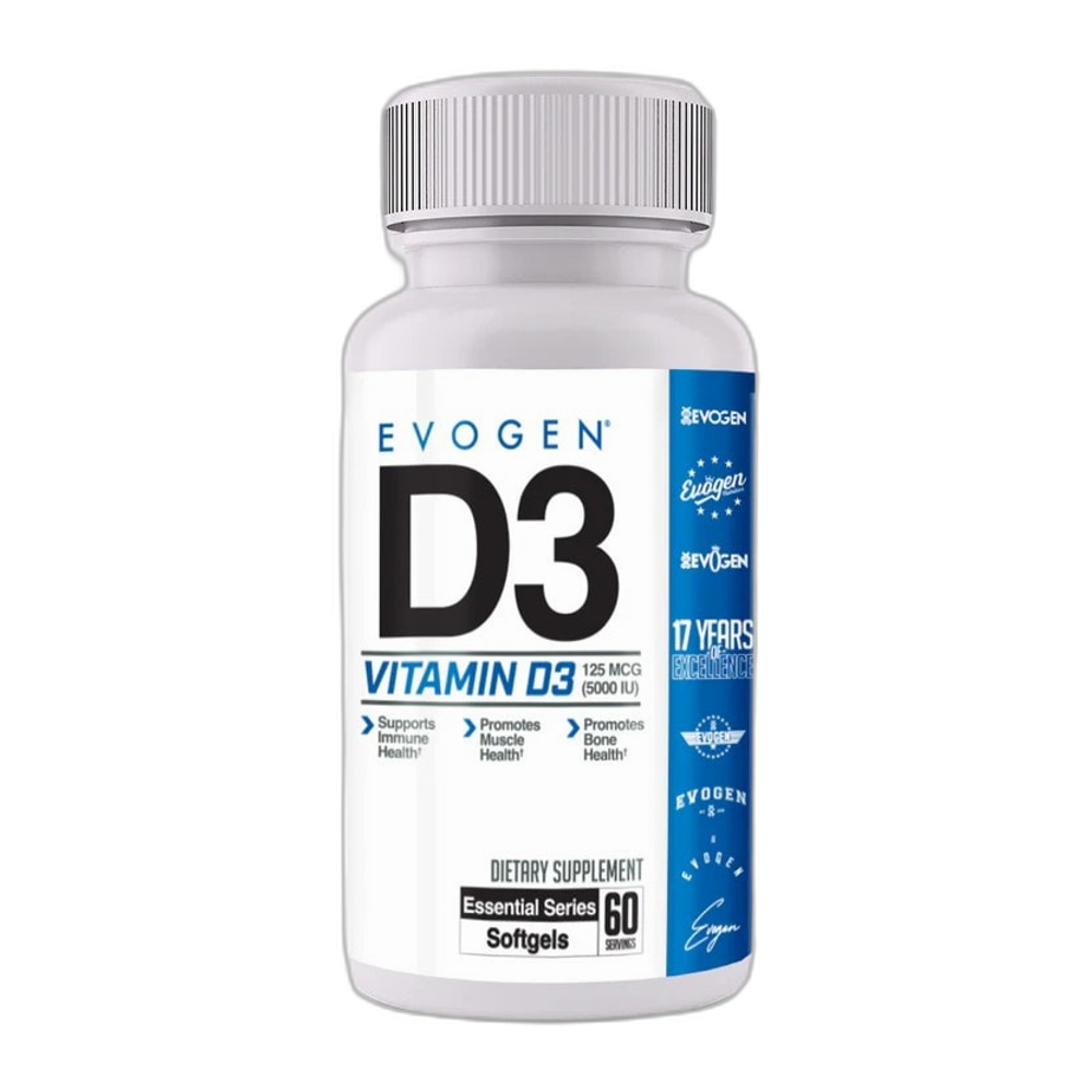 Evogen Vitamin D3, 125mcg - 60 softgels