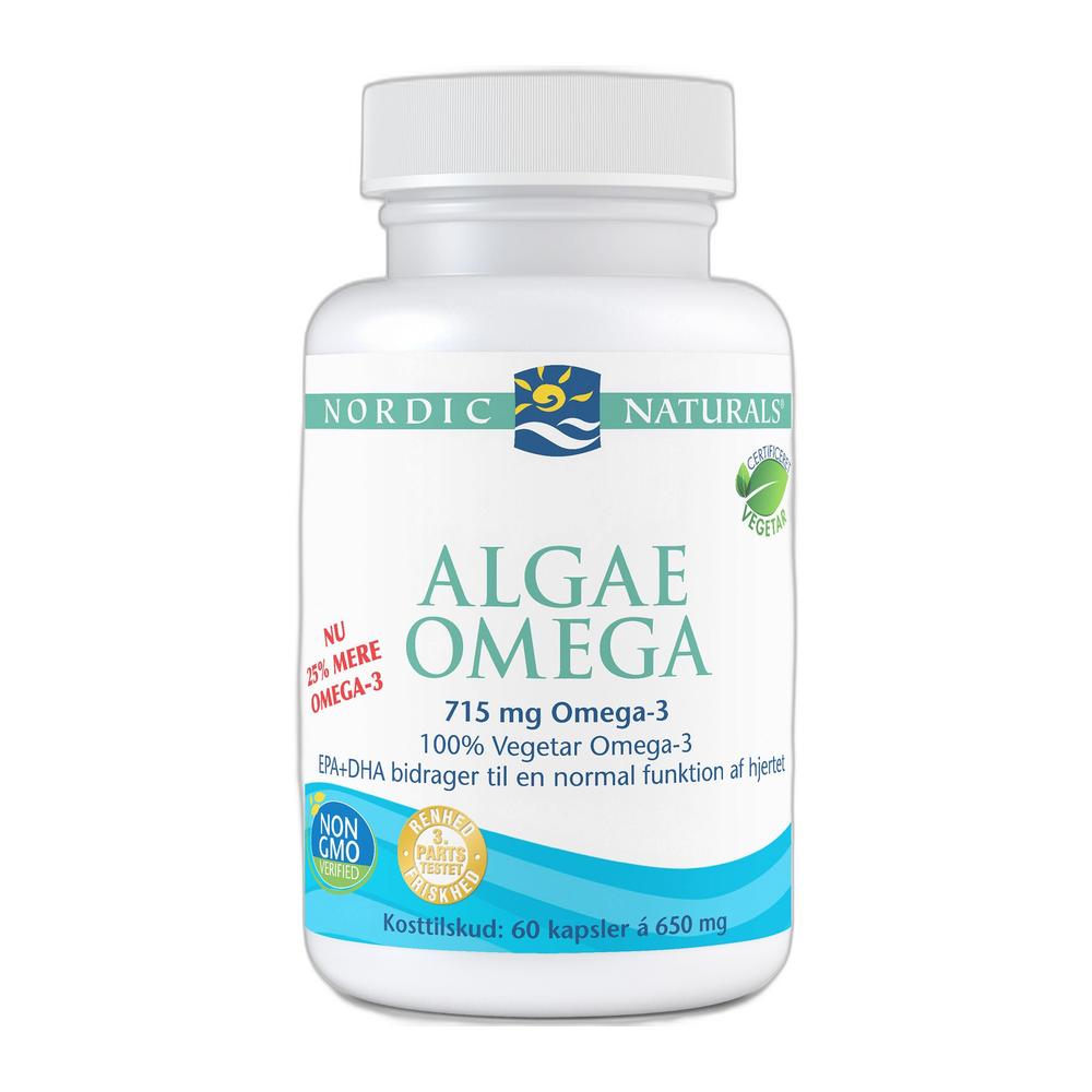 Nordic Naturals (Danish Label) Algae Omega, 715mg Omega 3 - 60 softgels