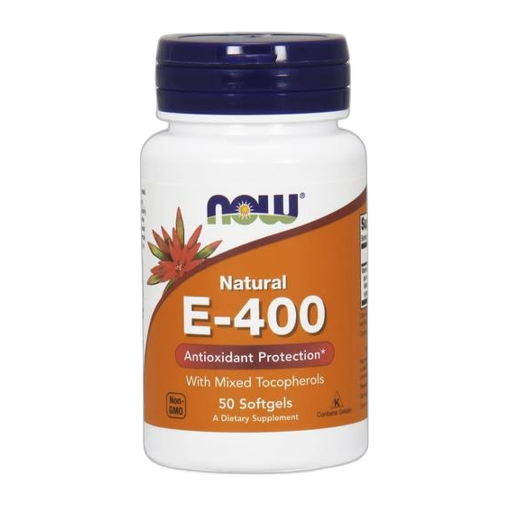 NOW Foods Vitamin E-400 - Natural (Mixed Tocopherols) - 50 softgels